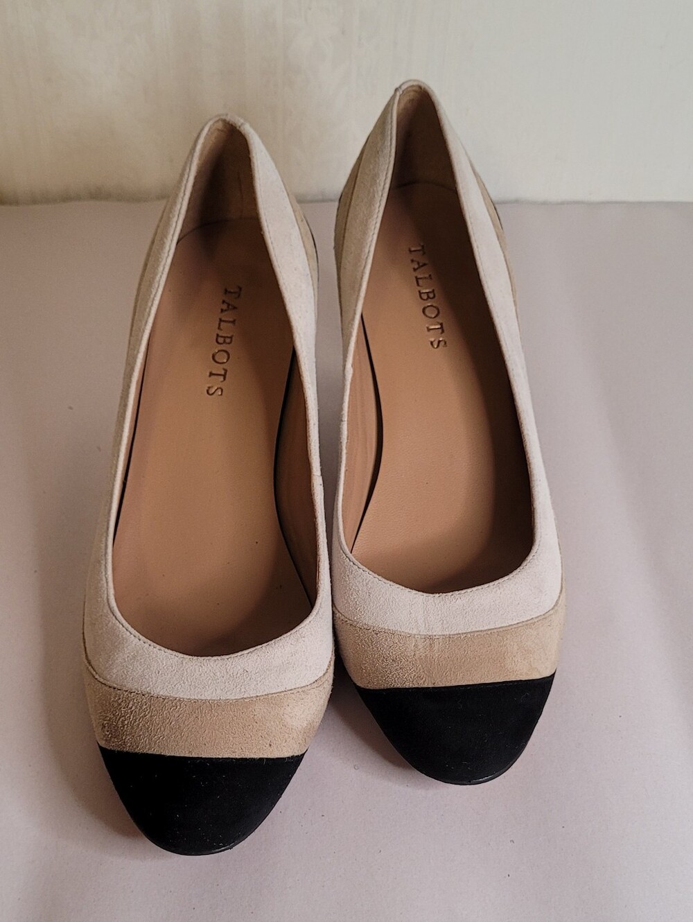 Talbots Suede Colorblock Pumps - Picture 3 of 11